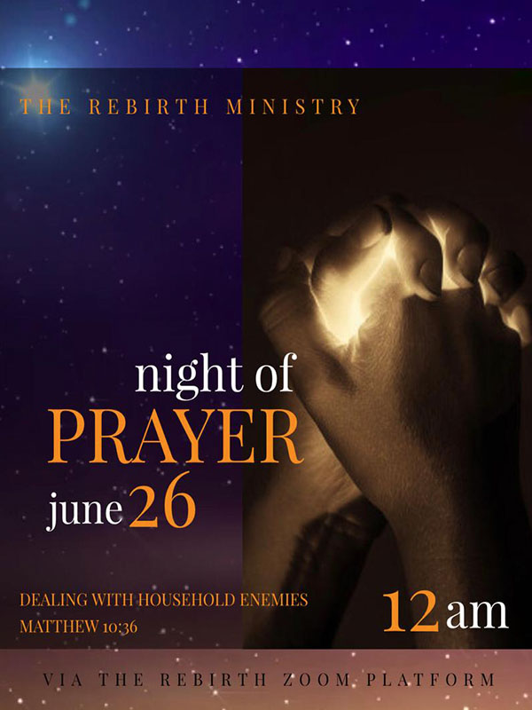 Night of prayer - dealing with household enemies