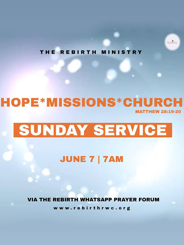 Sunday Service Hope-missions-church - Rebirth Ministries